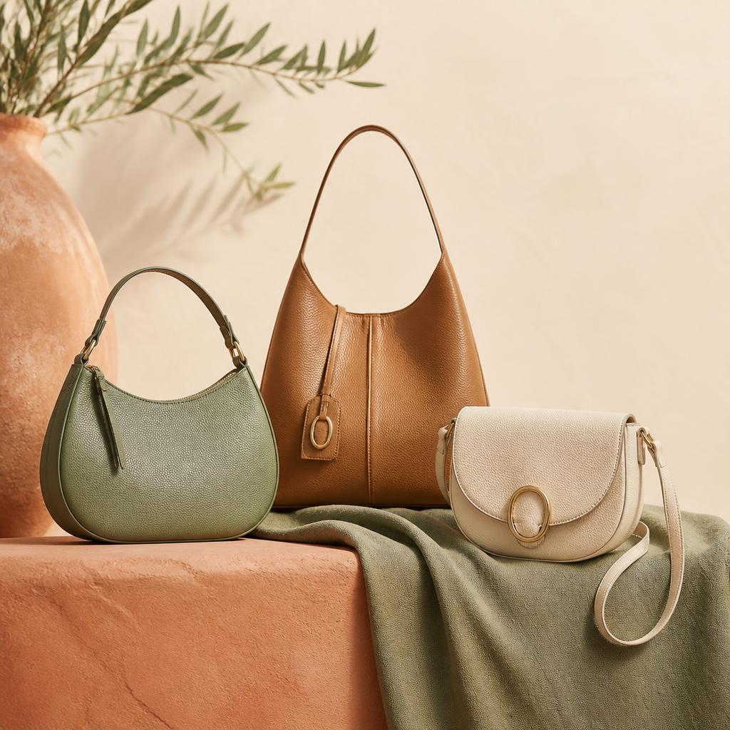 Sage Crescent Shoulder Bag